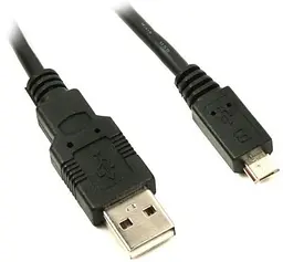 Кабель USB 2.0 AM - microUSB (5P), 1.5 м, чорний, Viewcon (VW009)