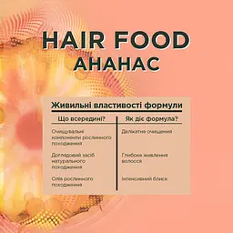 Шампунь Garnier Fructis Hair Food Pineapple для довгого та тьмяного волосся 350 мл - мініатюра 3
