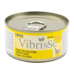 Вологий корм для котів Vibrisse Jelly куряче філе в желе, банка 70 г