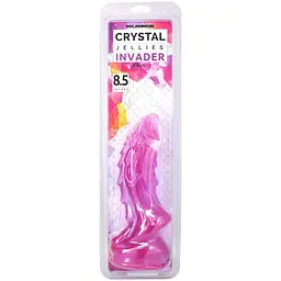 Фентезійний фалоімітатор Doc Johnson Crystal Jellies Invader 8.5 Inch, 21.6 см - мініатюра 5