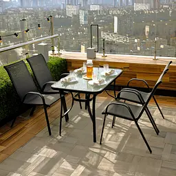 Комплект садових меблів 4Points Udine-4 з прямокутним столом 120х70х70см