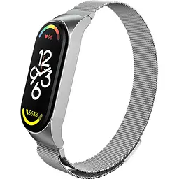Ремінець для фітнес-браслету Xiaomi Mi Band 7 Metal Milanese Magnetic Band Silver [83567] - мініатюра 2