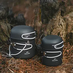Набір посуду (2 каструлі, 2 кришки) Naturehike NH18T018-G, алюміній - мініатюра 10