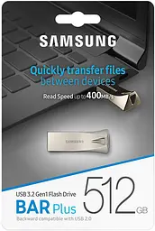 Накопичувач 512GB USB 3.1 Type-A Bar Plus Срібний Samsung teh0025097 - мініатюра 9