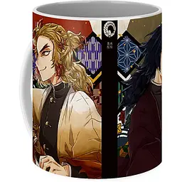 Кухоль GeekLand Demon Slayer: Kimetsu no Yaiba Клинок, що розтинає демонів  Ренгоку та Томіока KY.02.03 330 мл білий - мініатюра 2