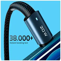 Дата кабель USB-C to Lightning 0.5m 20W black Essager (EXCTL-CGB01) - мініатюра 5