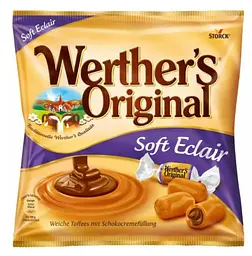Вершкові іриски з шоколадною начинкою Werther's Original Soft Eclairs 180г
