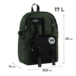 Рюкзак GoPack Education Teens 2500L хакі Хакі (GO26-2500L-4) - мініатюра 2