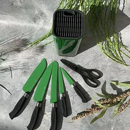 Набір ножів Edenberg EB-11027-Green 7 предметів зелений - мініатюра 5