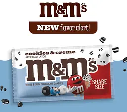 Драже M&M's Cookies & Creme White & Dark Chocolate 80.2г - мініатюра 2