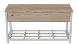 Банкетка з ящиком Ferrum-decor Дрейк 2 550x1200x400 метал Білий ДСП Дуб Сан-Марино 16 мм (FRD-103074) - мініатюра 4