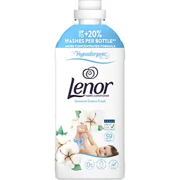 Кондиціонер для білизни Lenor Для чутливої шкіри Свіжість бавовни 1.239 л (8700216724470) - мініатюра 2