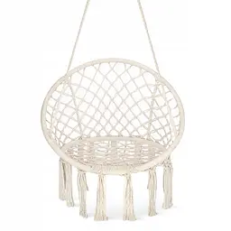 Крісло-гойдалка 4FIZJO Boho Dream 80 см підвісна, плетена Beige (P-5905973404518)