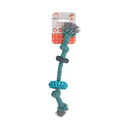 Іграшка для собак Misoko&Co Веревка з кільцями light blue 30.5 cm - мініатюра 2