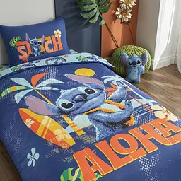 Підлітковий комплект Disney Stitch Aloha Ранфорс / простирадло на резинці Tac pbe0051156 - мініатюра 2