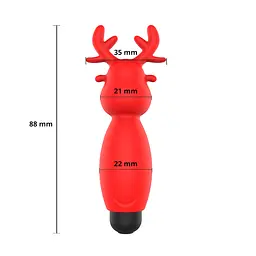 Вібратор для клітора Erospace Sweet Play Mini Reindeer Vibrator A10 8.8 см червоний - мініатюра 5