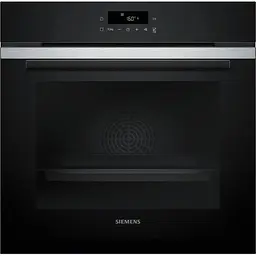 Духова шафа Siemens електрична 71 л, A+, дисплей, конвекція, піроліз, телескопічні направляючі, нержавіюча сталь