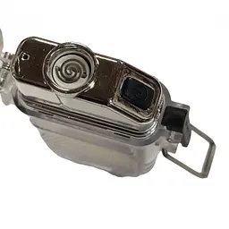 Запальничка електроімпульсна Flashlight 9258 USB з ліхтариком, чорна, спіральна - мініатюра 5