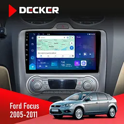 Штатна магнітола Ford Focus 2 2005-2011 Black Climate Decker D9-007 4x64 DSP 360 4G Decker (НФ-00005111)