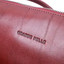 Жіночий клатч із натуральної шкіри Grande Pelle 11633 бордовий - мініатюра 2