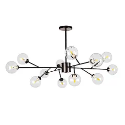 Люстра лофт із білими кулями Levistella 7529806-12 BK+CL