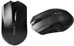Миша A4Tech G3-200N, чорний, USB, бездротова, оптична (сенсор V-Track), 1000 dpi, 3 кнопки, 1xAA