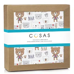 Пелюшки фланелеві Cosas Bear 80х100 см, бежеві
