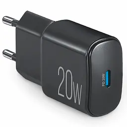 Мережевий зарядний пристрій Brevia ePower PD20W USB-C чорний 45020CB