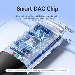 Перехідник Lightning to 3.5mm 0.1m cotton braided aluminum gray Vention (BMBHA) - мініатюра 8