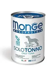 Корм Monge Monoprotein Dog Solo Tonno вологий з тунцем для дорослих собак 400 гр