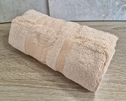 Турецький бамбуковий махровий рушник Zeron 50х90 Bamboo Peach - мініатюра 3