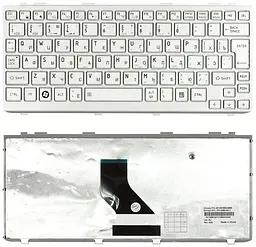 Клавіатура Toshiba Mini (NB200, NB300, NB305) Silver, (Silver Frame) UA (вертикальний ентер) - мініатюра 3