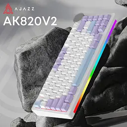 Клавіатура Ajazz AK820 V2 Coconut Flake Switch фіолетова/біла/синя (AK820-V2-CF-PWB) [175694] - мініатюра 5