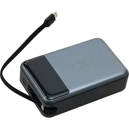 Батарея універсальна Vinga 20000 mAh 65W Display USB-C Cable Grey (VPBB2065C) - мініатюра 8