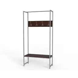 Вішалка модульна підлогова Ferrum-decor Треліс 12 180x90x38 сірий ДСП Венге 16мм (FRD-105515)