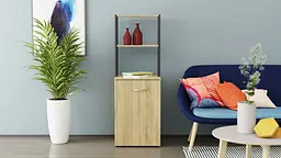 Стіл-тумба трансформер Смарт 4/2 з етажеркою Ferrum-decor 1430x1450x600 Чорний метал ДСП Дуб Сонома 16 мм (FRD-105133) - мініатюра 10