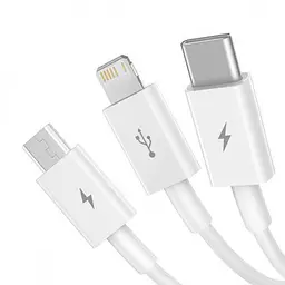 Кабель Baseus Superior Series Fast Charging 3-in-1 (Micro USB+Lightning+Type-C) 3.5A (1.5m) - мініатюра 4