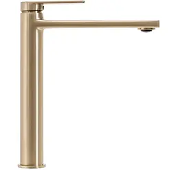 Змішувач для умивальника Rea Verso високий brushed gold REA-B6564, Золотий - мініатюра 3