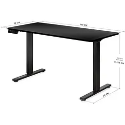 Стіл Mealux PowerDesk Duo XL Black (EVO-252 Duo B/B) - мініатюра 2