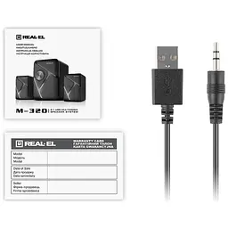 Акустична система REAL-EL M-320 Black (EL121300014) - мініатюра 7