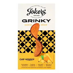 Грінки Jokers Extra Slice житньо-пшеничні зі смаком сиру чедер 90 г (968978) - мініатюра 3
