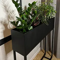 Вазон-кашпо для квітів Nice & Cozy Stand 100x20x80 см на підставці чорний - мініатюра 3