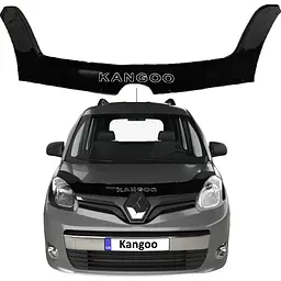 Дефлектор капота мухобійка Renault Kangoo II 2013- Рестайлінг Voron Glass