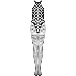 Сітчастий бодістокінг з імітацією боді Obsessive Bodystocking G332 S/M/L, Black, з доступом - мініатюра 3