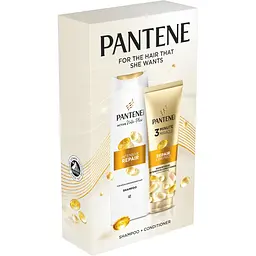 Подарунковий набір по догляду за волоссям Pantene Pro-V Інтенсивне відновлення: шампунь 400 мл + бальзам-ополіскувач 3 Minute Miracle 220 мл - мініатюра 2