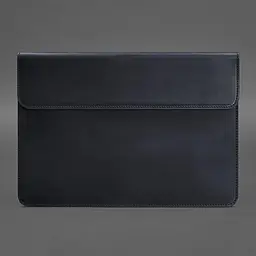 Шкіряний чохол-конверт BlankNote Crazy Horse на магнітах для MacBook 14 Синій - мініатюра 3