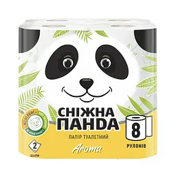 Двошаровий туалетний папір Сніжна Панда Арома, 8 рулонів