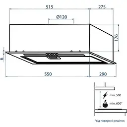 Витяжка Minola HBI 5264 WH Glass 700 LED Line - мініатюра 5