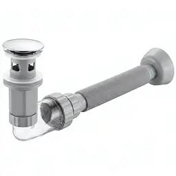 Сифон для умивальника хром з донним клапаном click-clack Rea-A9490, Хром