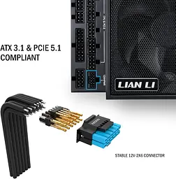 Блок живлення Lian Li Edge 1300W 80 Plus Platinum Black (G9P.EG1300.BE00.EU) - мініатюра 6